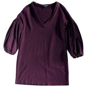 Express Maroon Purple Mini Dress Long Sleeved